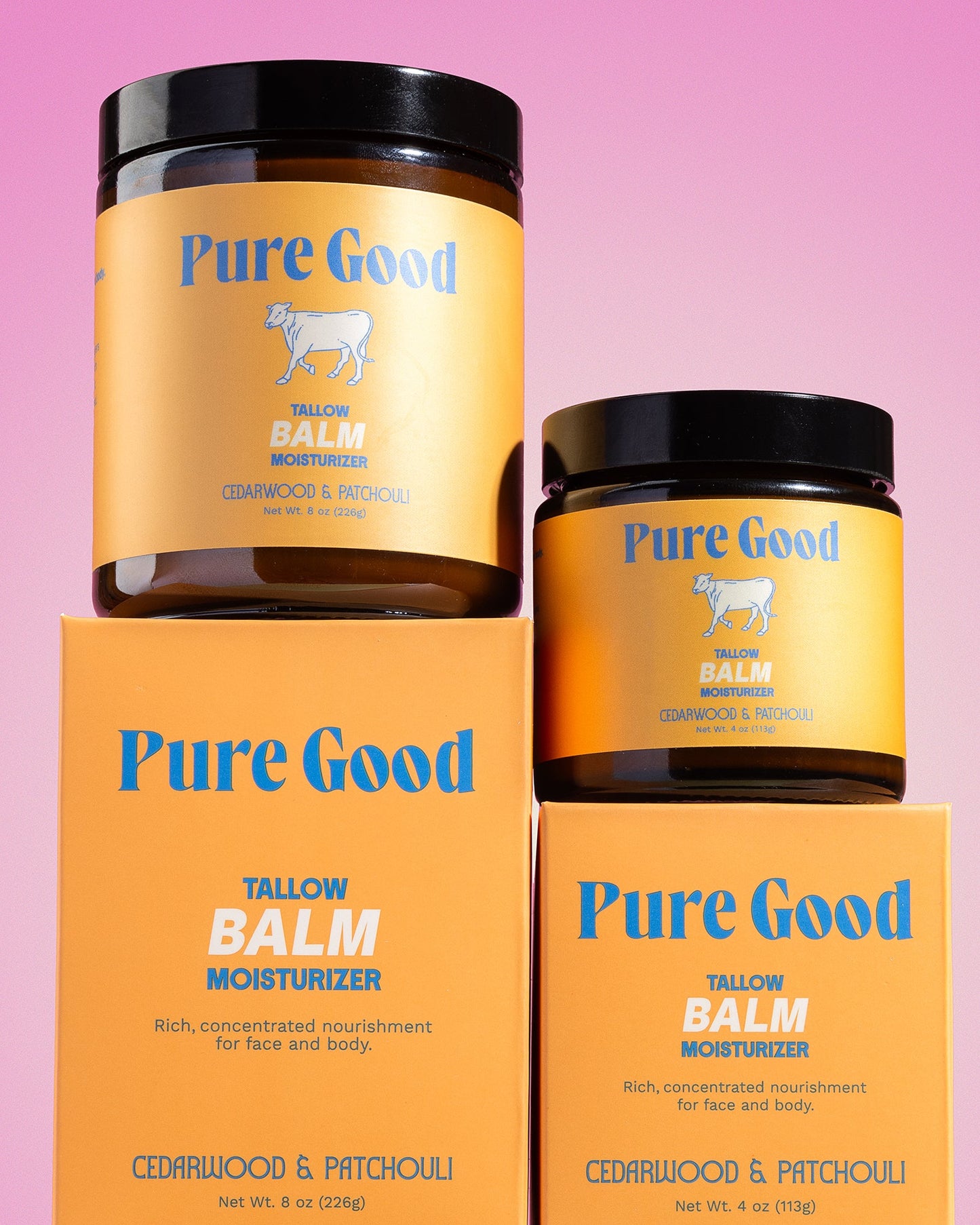 Pure Good's Cedarwood + Patchouli Tallow Balm - Firming & Balancing