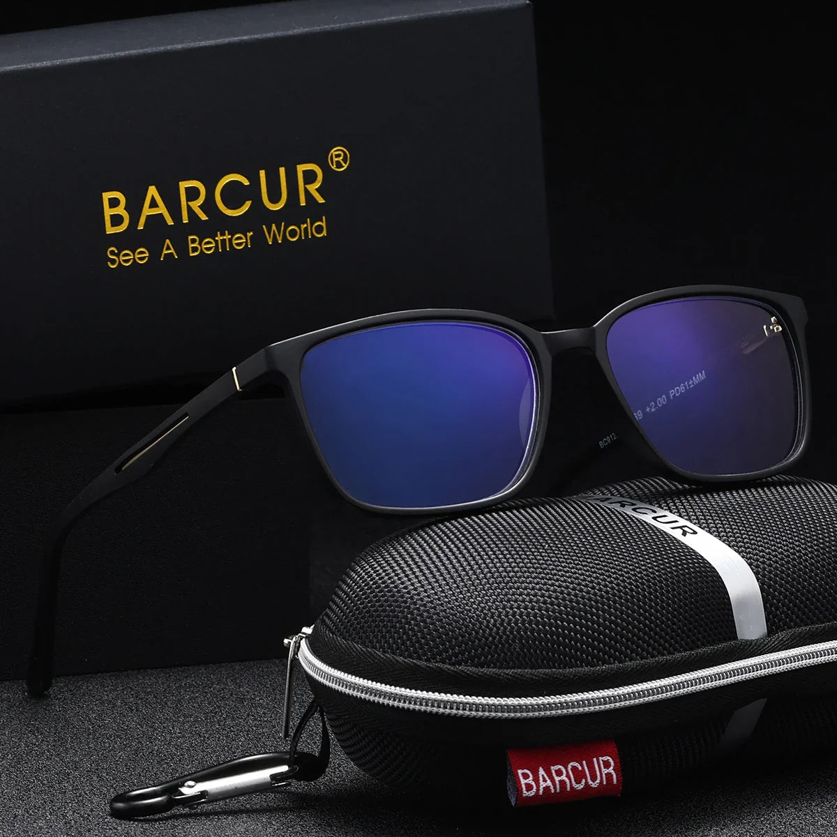 BARCUR Square Reading Glasses