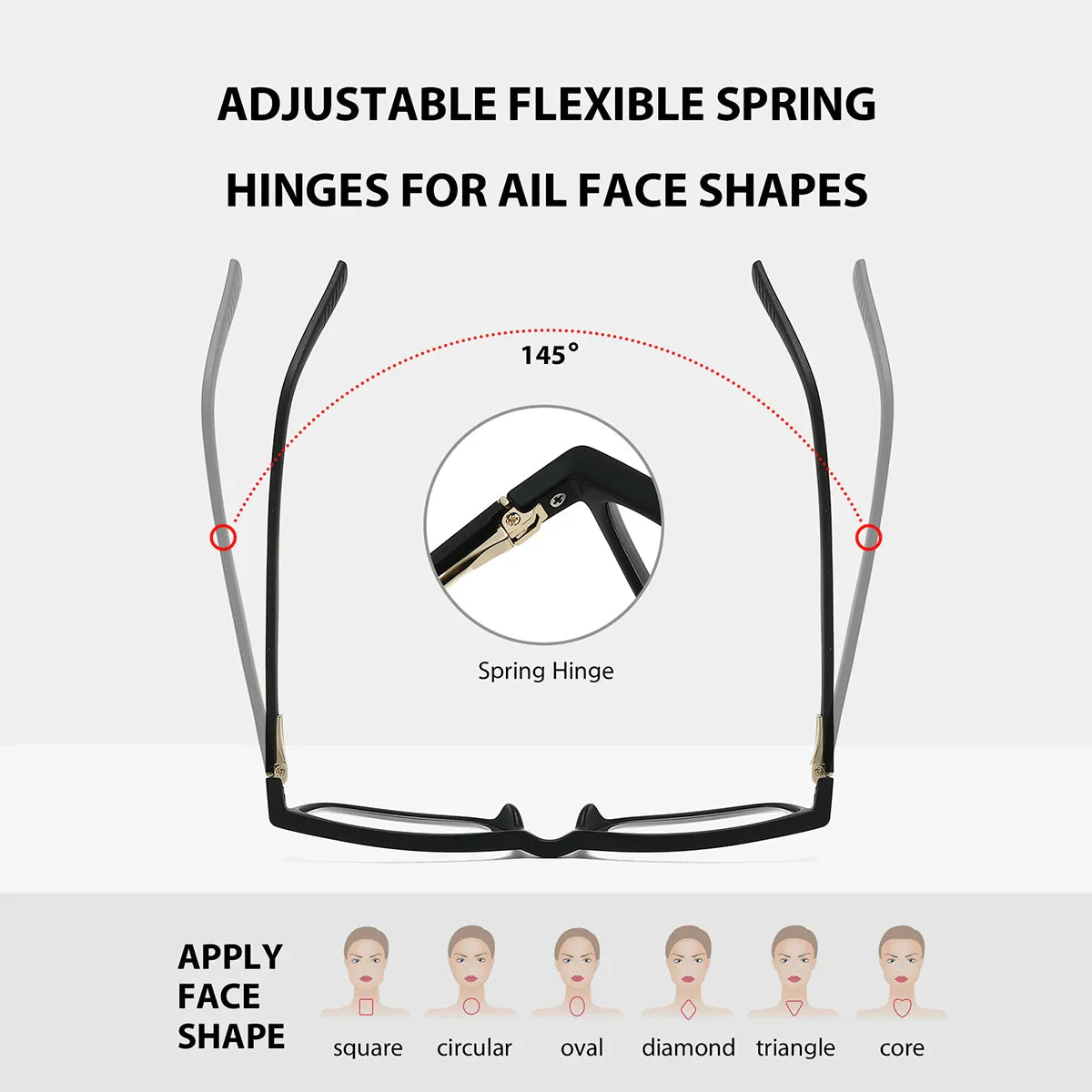 BARCUR Square Reading Glasses