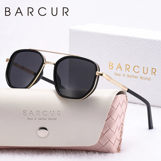 BARCUR Polarized Polygon Sunglasses
