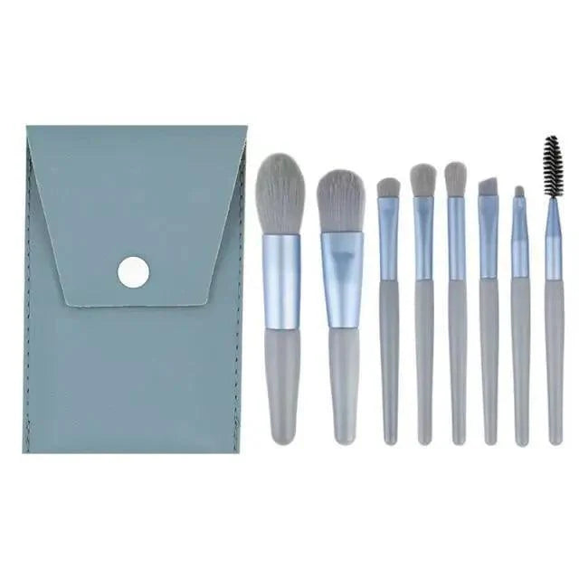 8-Piece Mini Travel Makeup Brush Set