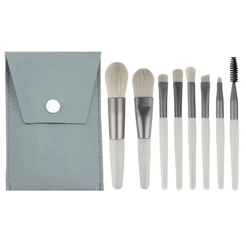 8-Piece Mini Travel Makeup Brush Set