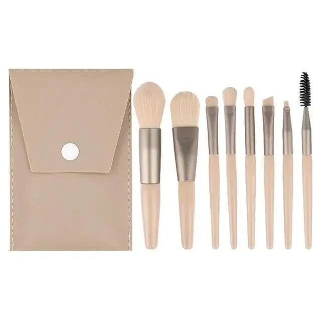 8-Piece Mini Travel Makeup Brush Set