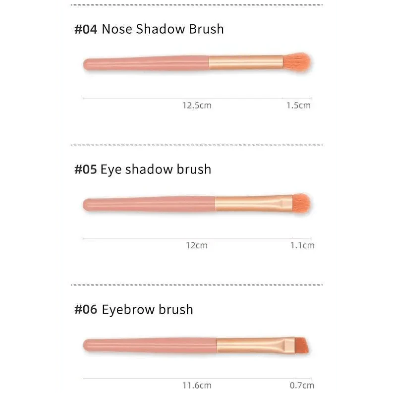 8-Piece Mini Travel Makeup Brush Set