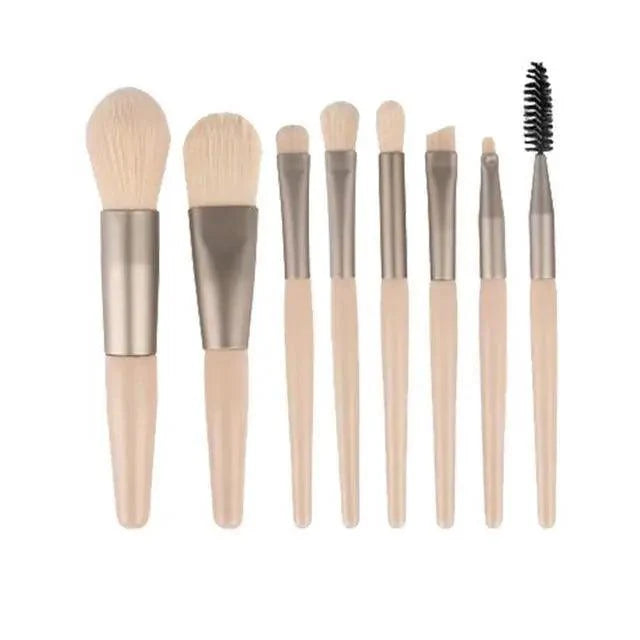 8-Piece Mini Travel Makeup Brush Set