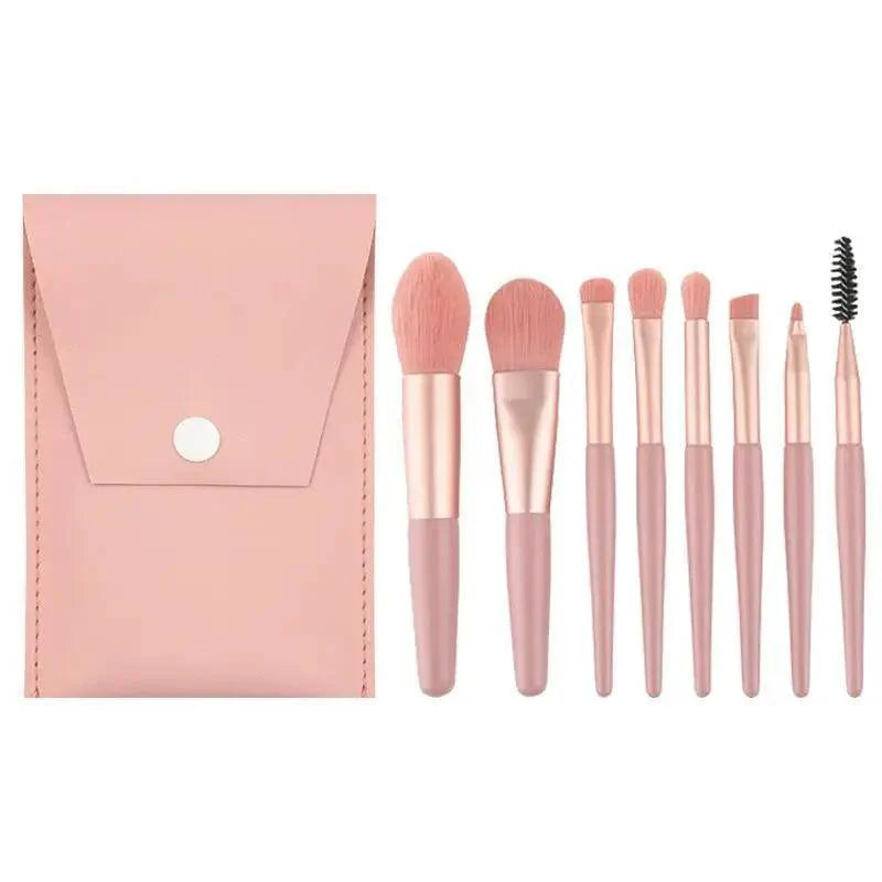 8-Piece Mini Travel Makeup Brush Set