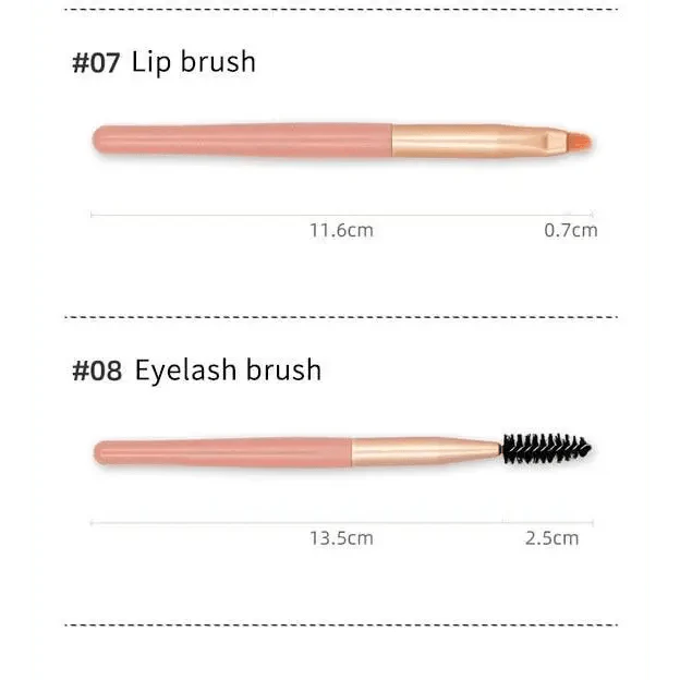 8-Piece Mini Travel Makeup Brush Set