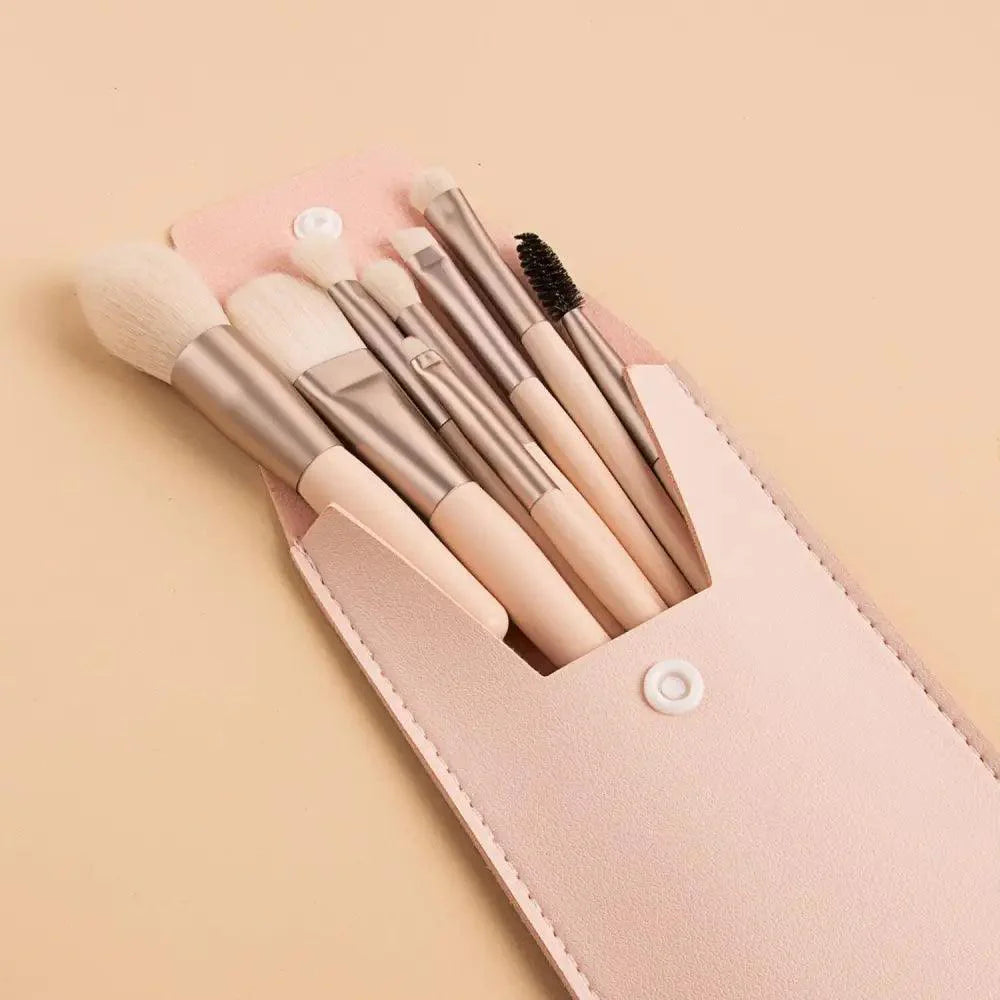 8-Piece Mini Travel Makeup Brush Set