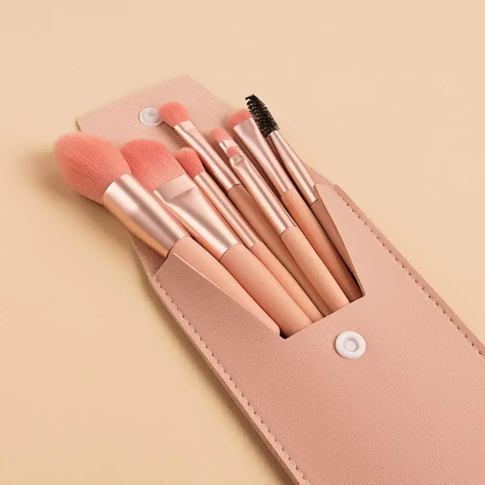 8-Piece Mini Travel Makeup Brush Set