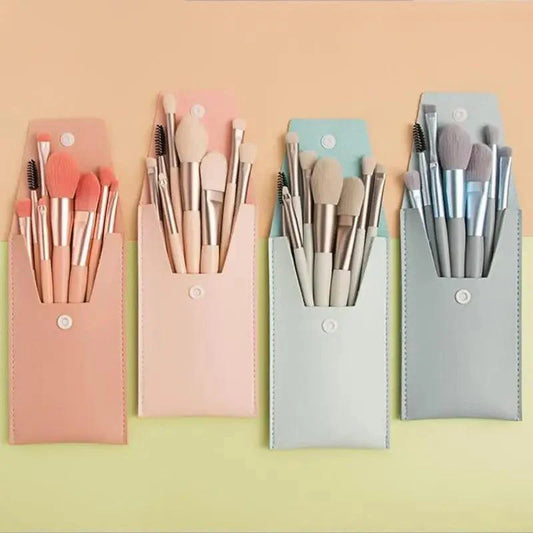8-Piece Mini Travel Makeup Brush Set