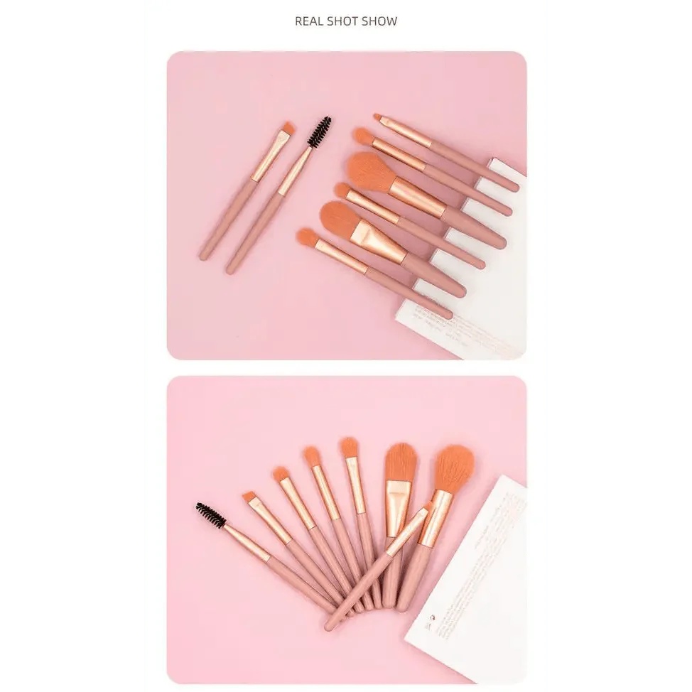 8-Piece Mini Travel Makeup Brush Set