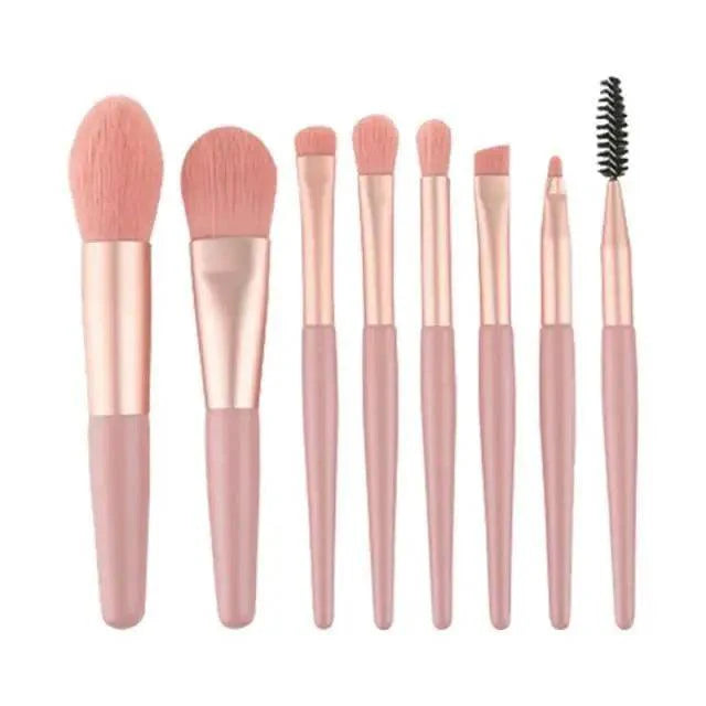 8-Piece Mini Travel Makeup Brush Set