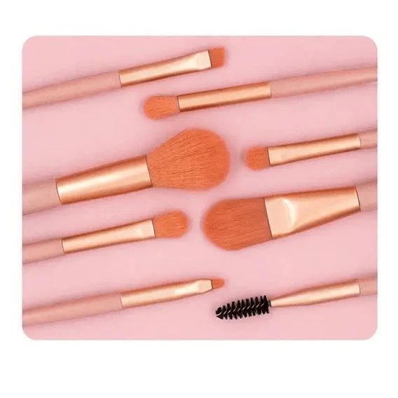 8-Piece Mini Travel Makeup Brush Set