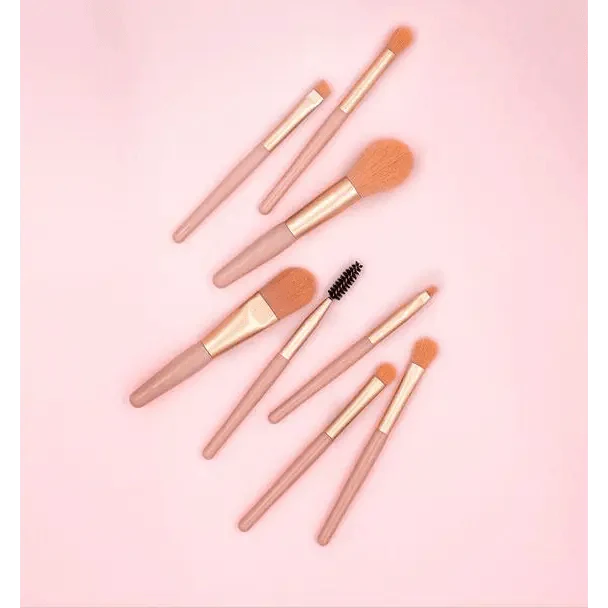 8-Piece Mini Travel Makeup Brush Set